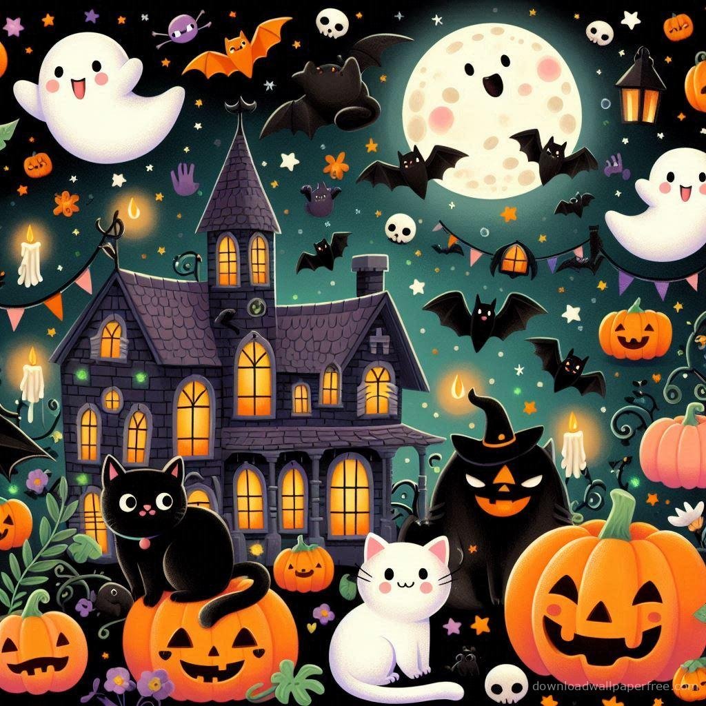 Free customizable Halloween desktop wallpaper templates