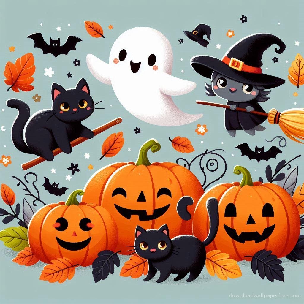 Free customizable Halloween desktop wallpaper templates