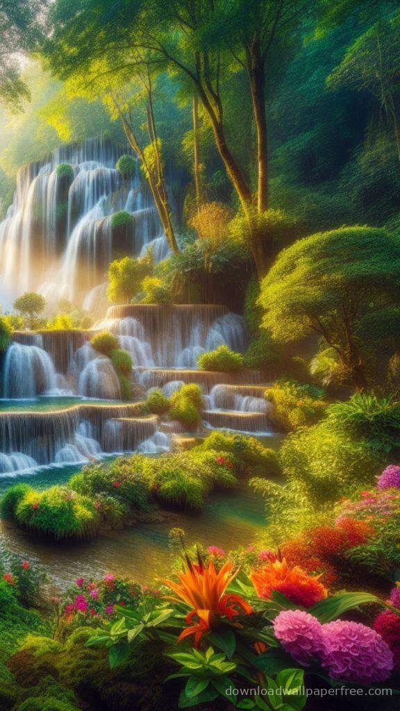 Waterfall wallpapers for iphone and android free download