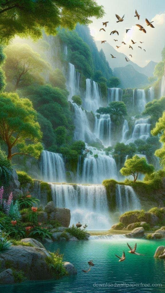 Waterfall wallpapers for iphone and android free download