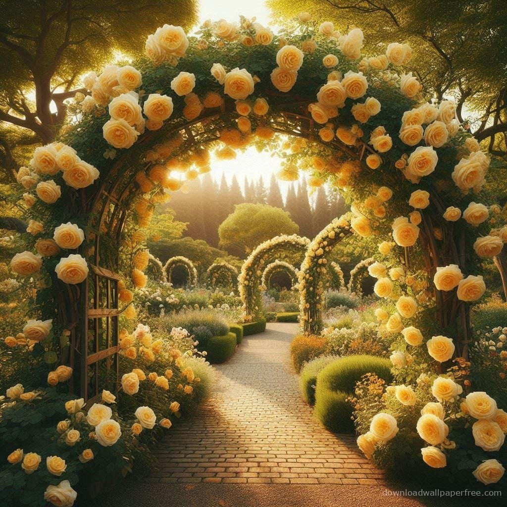 rose garden hd mobile wallpaper