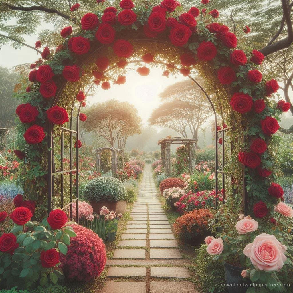 rose garden wallpaper