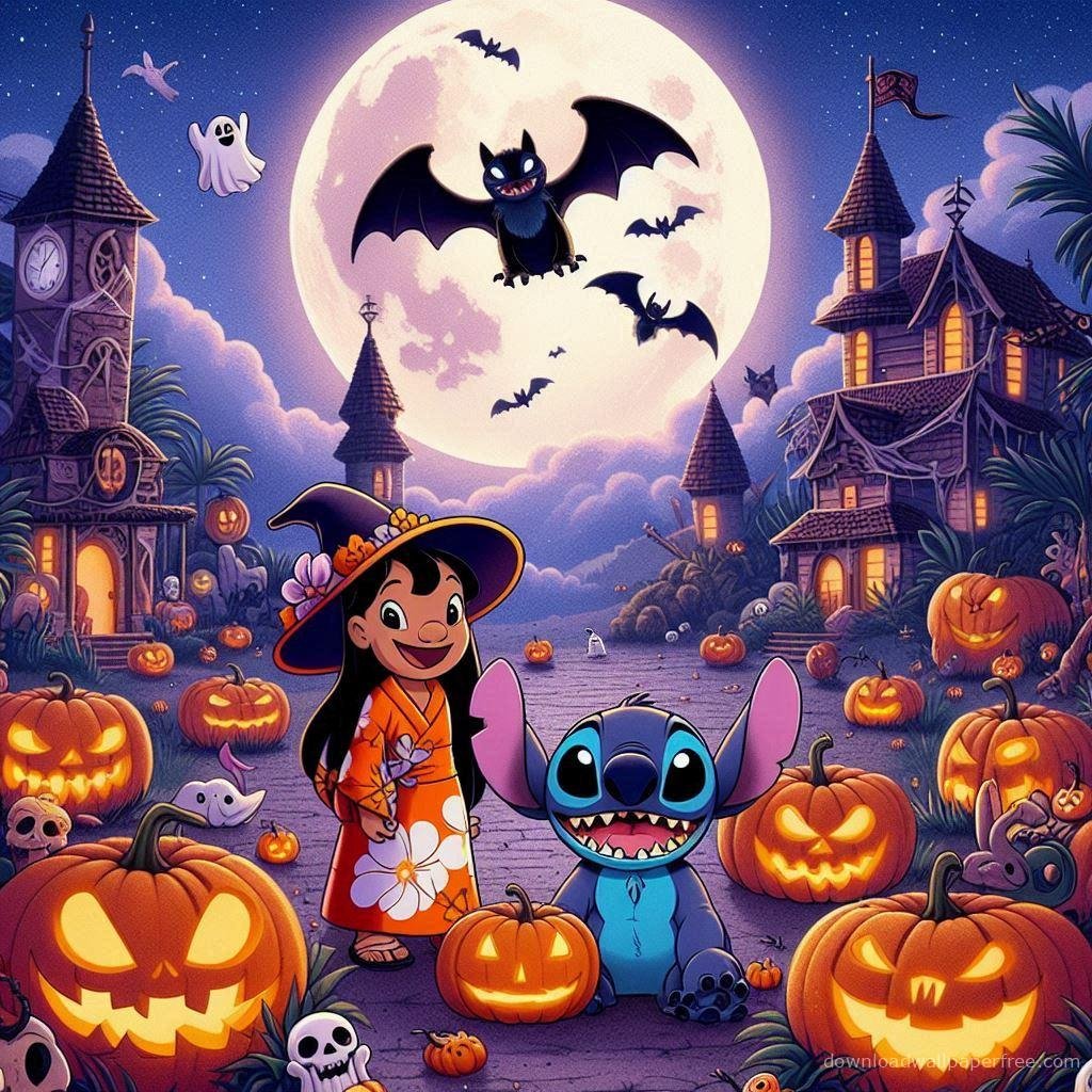 stitch halloween wallpaper scary